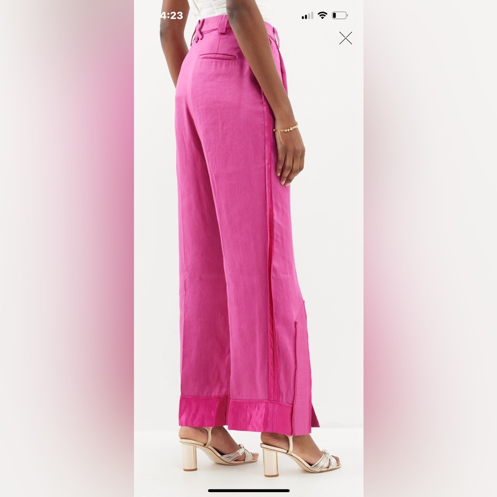 Aje insight deconstructed linen blend pants